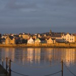 Elie harbour evening sun