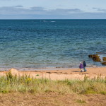 couple walking by the sea